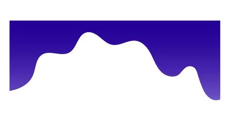 Separator purple gradient shape for website. Curve lines frame for top page Illustrazione stock