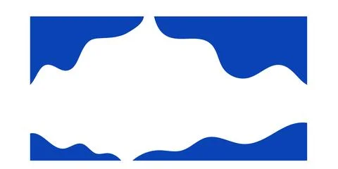 Separator shapes for website. Curve lines, wave frame for page isolated on white Stock Illustration