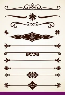 Separators and decorations Stock Illustration