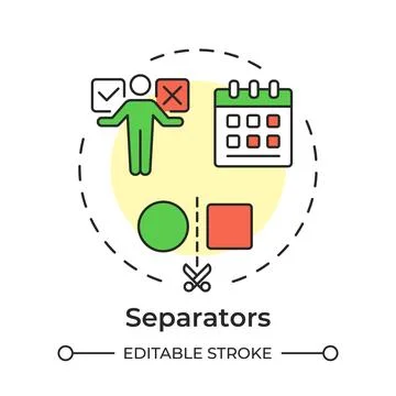 Separators multi color concept icon Illustrazione stock