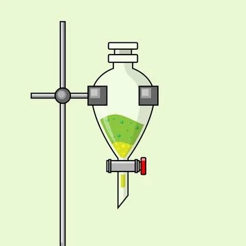 Separatory Funnel Stock Illustration