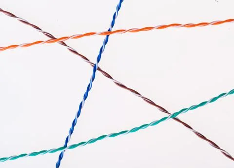 Separeted twisted pair Stock Photos