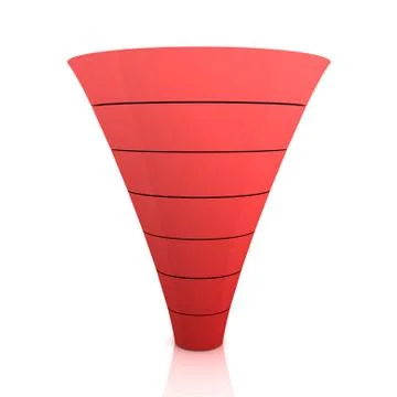 Seperating funnel graph concept illustration Ilustração Stock