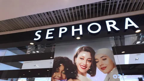 Sephora makeup and perfume store in Shopping Mall Stock Footage 289107302