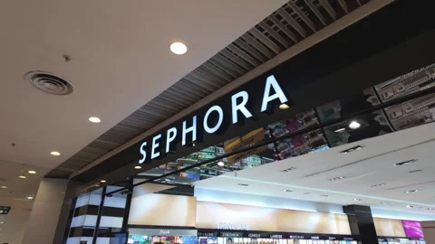 Sephora makeup and perfume store in Shopping Mall Stock Footage 289122209