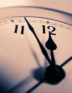 SEPIA CLOCK FACE Stock Photos