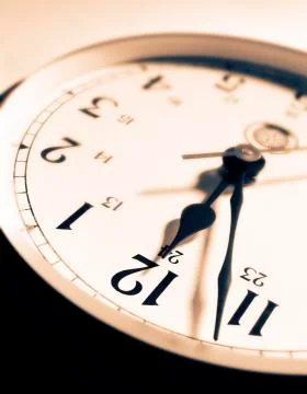 SEPIA CLOCK FACE Stock Photos