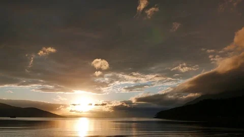 Sepia Mediterranean Sunset Stock Footage 84871814