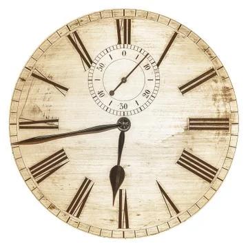 Sepia toned image of an old clock face Stock Photos