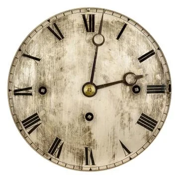 Sepia toned image of an old clock face Fotos Stock