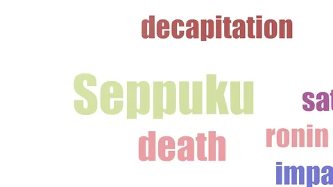 Seppuku Word Cloud Animated Isolated On White Stock-Footage 103557997