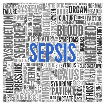 Sepsis concept word tag cloud design イラスト素材