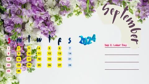 - Sept 2024 Illustrazione stock