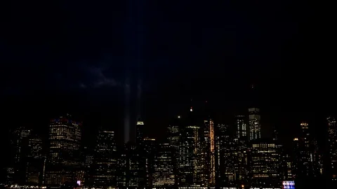 Sept11LightsTribute2018 Stock Footage 94920416