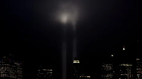 Sept11LightsTribute2018C Stock Footage 94918976