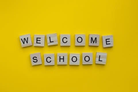 September 1, Knowledge Day, Back to school, welcome school, minimalistic ba.. Stock Photos