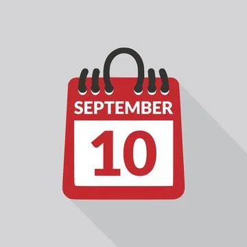 September 10 Calendar icon vector illustration. Stock Illustration