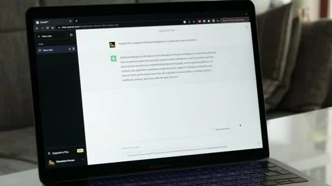 SEPTEMBER 14, 2023: ChatGPT Website Screen Recording of an Example of a Chat a Stock Footage 250260482