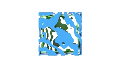 September 15 2026 Abstract Blue and Green Organic Pattern Seamless Loop 4K Stock Footage 345613192