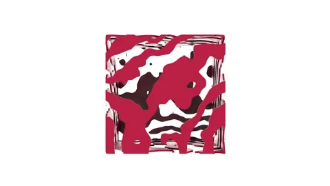 September 15 2026 Abstract Red Organic Pattern Seamless Loop 4K Animation Stock Footage 345613191