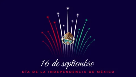 September 16 mexico independence day. Mexican colorful fireworks flag abstract Stock Footage 343851307