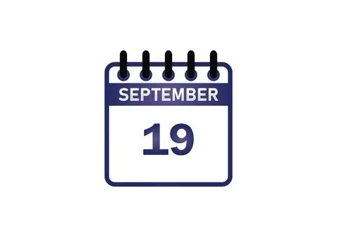 September 19 Calendar Date Stock-Illustration