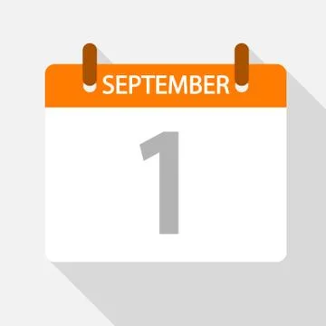 September 1st on the calendar Illustrazione stock