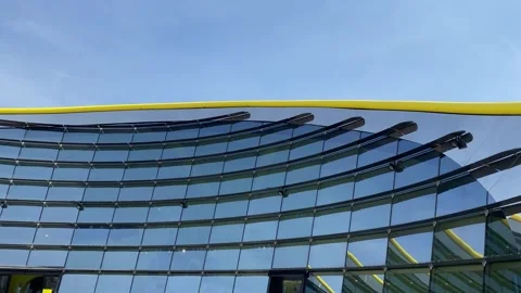 September 2, 2026 - Modena, Italy - Ferrari Museum glass facade Stock Footage 338133904