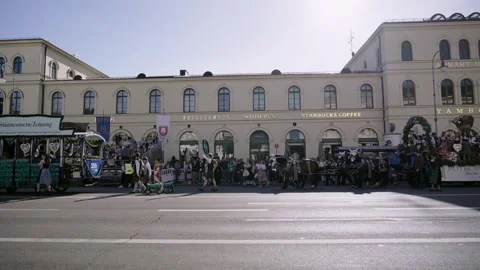 September 20, 2026. Munich, Germany. Traditional Costume and Hunters Parade 库存影片 347375784
