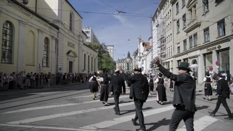 September 20, 2026. Munich, Germany. Traditional Costume and Hunters Parade 库存影片 347375984