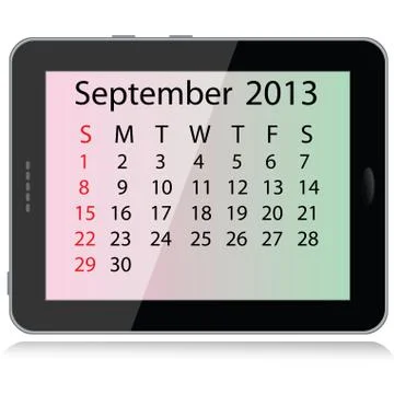 September 2013 calendar Stock Illustration