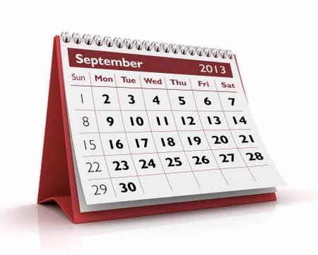 September 2013 calendar Stock Illustration