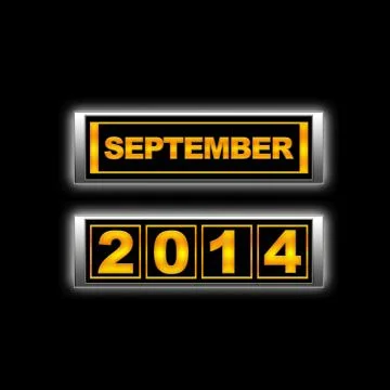 September 2014. Stock Illustration