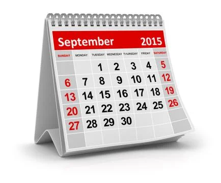 September 2015 Illustrazione stock