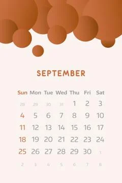 September 2016 Illustrazione stock