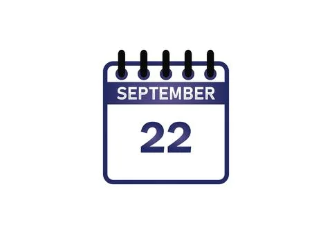 September 22 Calendar Date Иллюстрация