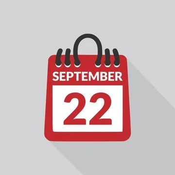 September 22 Calendar icon vector illustration. Stock Illustration