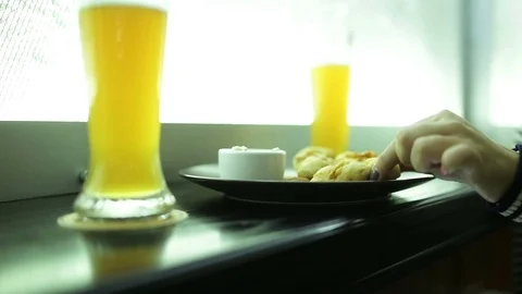 September 23, 2016 Dnepr, opening a new pub, people celebrate and watch football Stock Footage 70791531