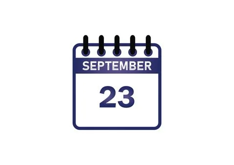 September 23 Calendar Date Stock-Illustration