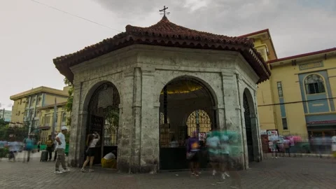 September 24, 2024. Time Lapse video of Magellan's Cross Pavilion in Cebu City. Video stock 285541127
