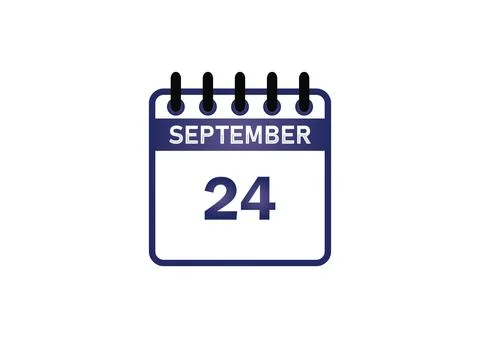 September 24 Calendar Date Illustration