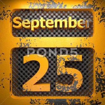 September 25 of painted steel Stock Illustration