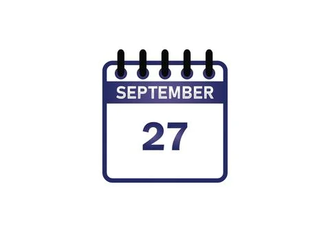 September 27 Calendar Date Stock-Illustration