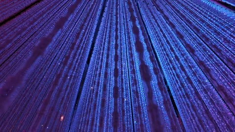 September 3 2026 Abstract colored light beams and neon illumination 4K loop Vidéo 344540322