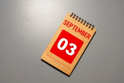 September 3. Date of September month. Number Cube Stock Photos