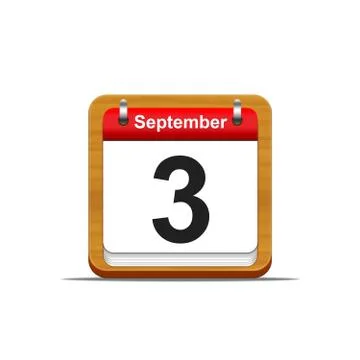 September 3. Stock Illustration