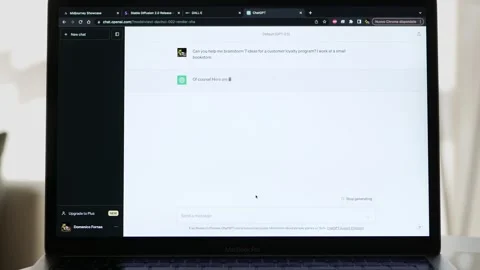 SEPTEMBER 4, 2023: ChatGPT Website Screen Recording of an Example of a Chat a Stock Footage 249933199