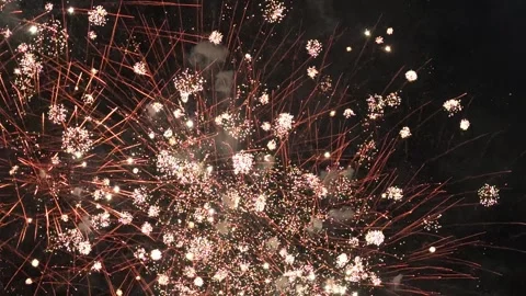 September 4, 2026 Huelva Spain Colombinas Dense Sparkle  and Firework Bursts Vidéo 344654549
