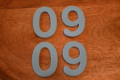 September 9 date represented by gray numerals Stockfoto's