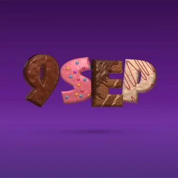 September 9 in the form of chocolate chip cookies with icing. Stock Illustration